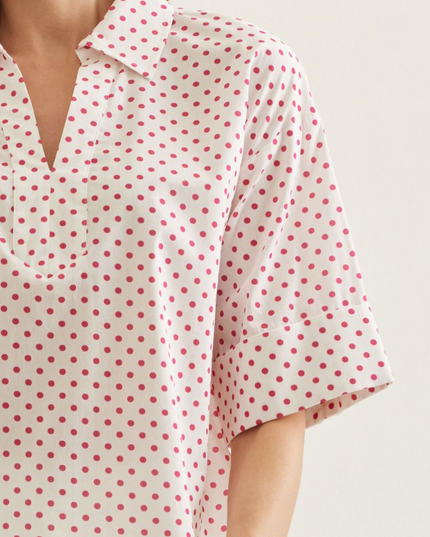 Polka Dot Red Blouse Tops in at Wrapsody