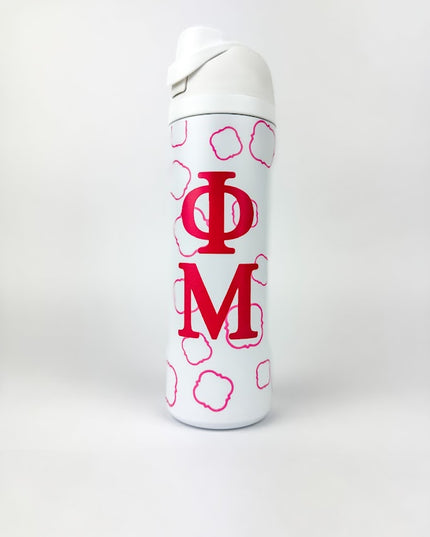 Sorority Flip-Top Water Bottle Greek in Phi Mu at Wrapsody