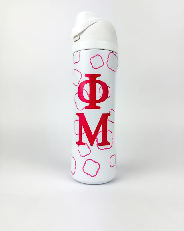 Sorority Flip-Top Water Bottle Greek in Phi Mu at Wrapsody