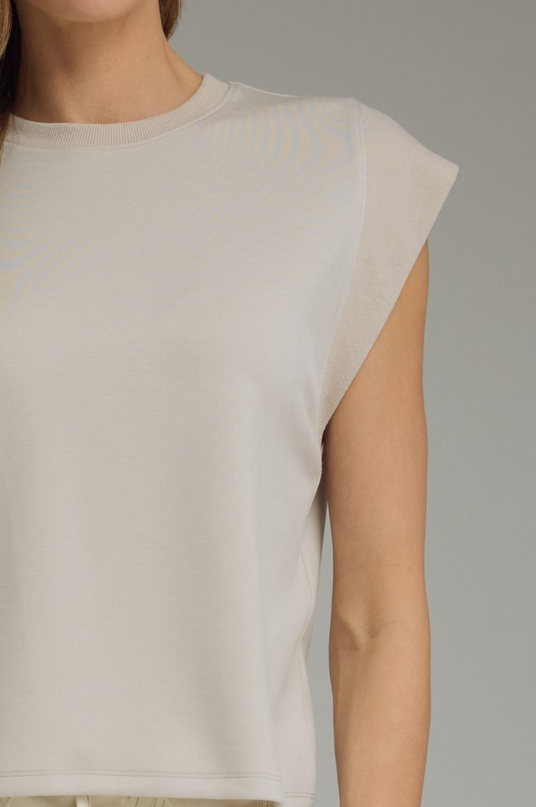 Cap Sleeve Almond Top