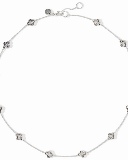 Julie Vos Florentine Demi Delicate Station Necklace in Silver Necklaces in at Wrapsody