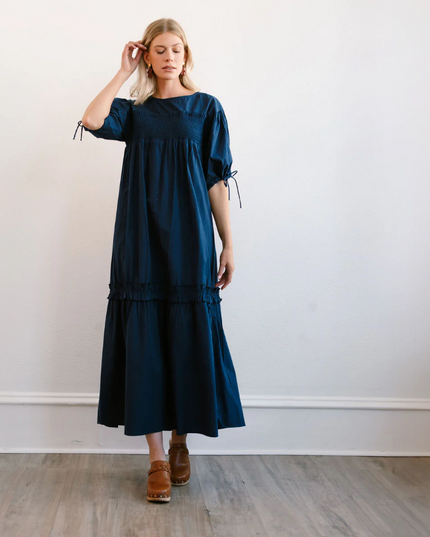 Katrin Navy Dress Dresses in S at Wrapsody