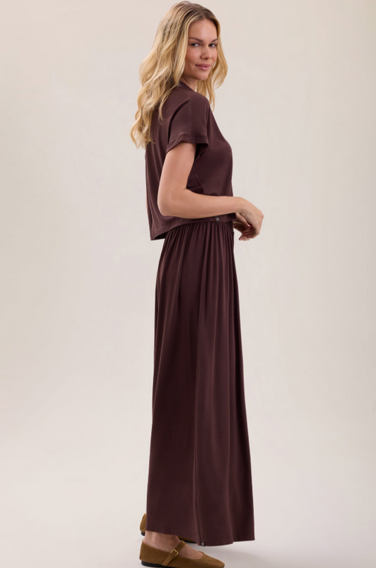 Barefoot Dreams PJ Jersey Set - Umber Loungewear in at Wrapsody