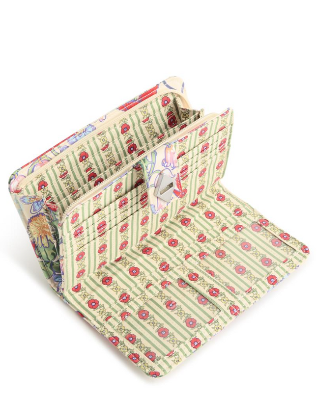 Vera Bradley All the Pretty Wildflowers Turnlock Wallet Wallets in at Wrapsody