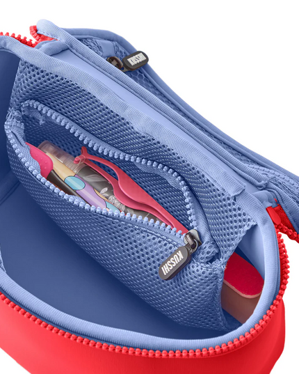 Neoprene Small Train Case Coral Red