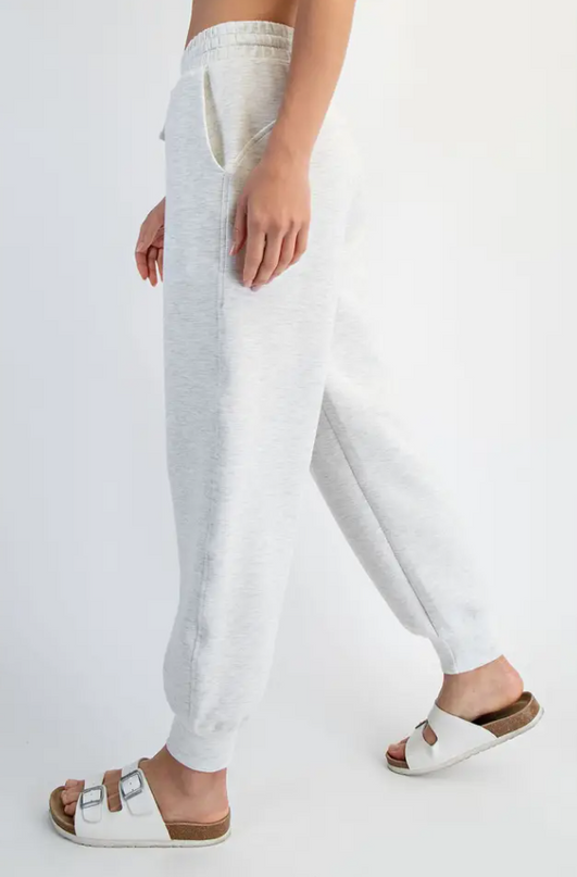 Modal Light Grey Jogger Pants Activewear in at Wrapsody