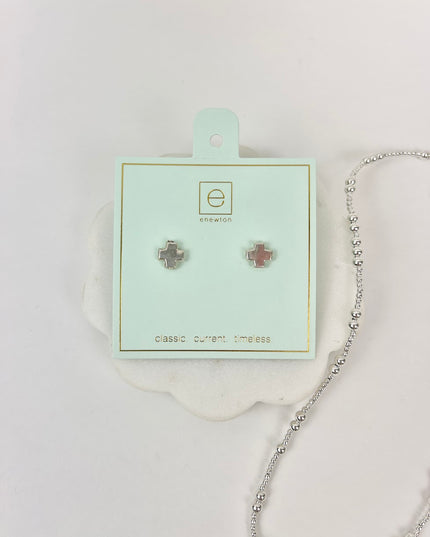 Enewton Sterling 15" Choker Hope Unwritten/Cross Stud Duo Necklaces in at Wrapsody