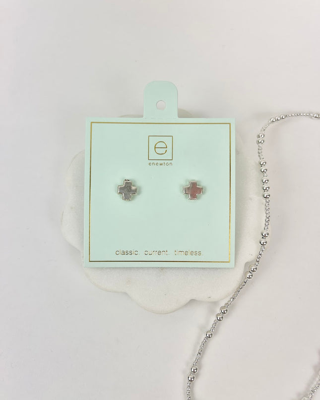 Enewton Sterling 15" Choker Hope Unwritten/Cross Stud Duo Necklaces in at Wrapsody