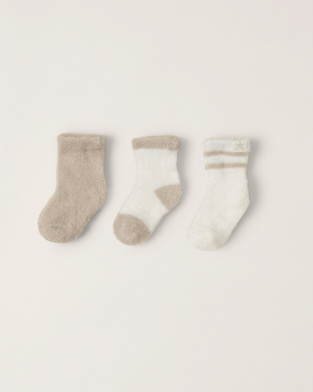 Barefoot Dreams Infant Sock Set - Stone Pearl Baby in  at Wrapsody