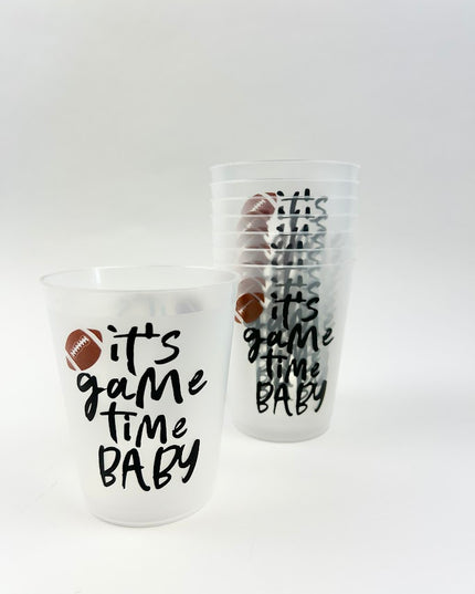 It's Game Time Party Cups - Set of 8 Drinkware in  at Wrapsody