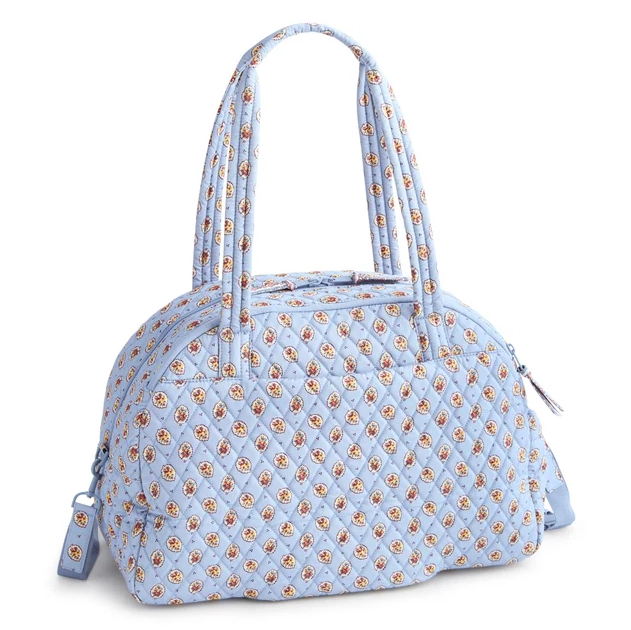Vera Bradley Blue Leaf Weekender Travel Bag Luggage in at Wrapsody