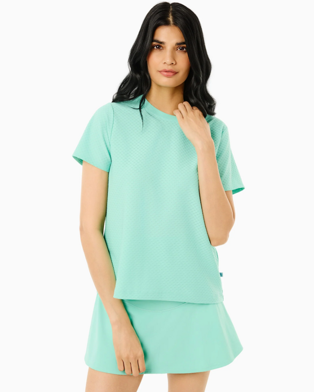 Walnut Short Sleeve Top Jelly Mint Activewear in S at Wrapsody