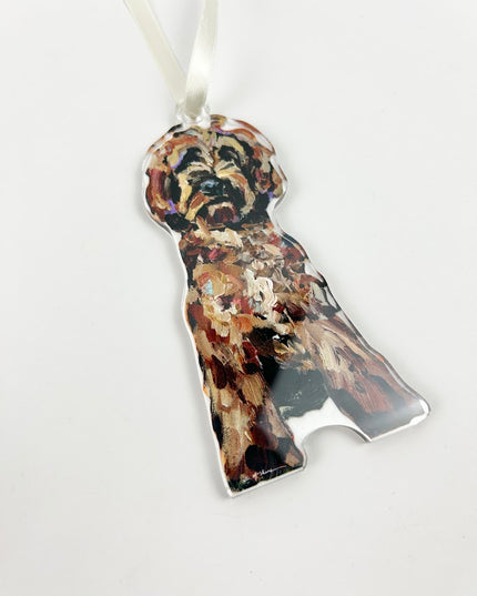 Red Goldendoodle Acrylic Ornament Home Decor in  at Wrapsody