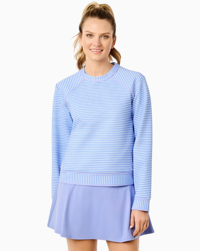 Bainbridge Crewneck Sweatshirt in Violet Stripe