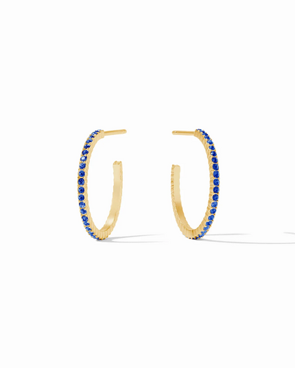 Julie Vos Windsor Sapphire Blue Hoops - Small Earrings in  at Wrapsody