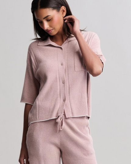 Barefoot Dreams Scallop Teaberry Set Loungewear in S at Wrapsody