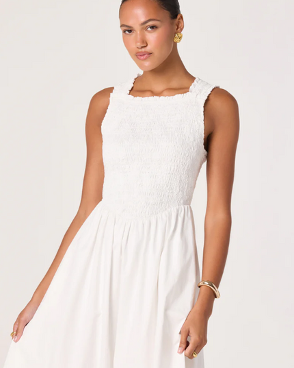 Hollie White Midi Dress Dresses in at Wrapsody