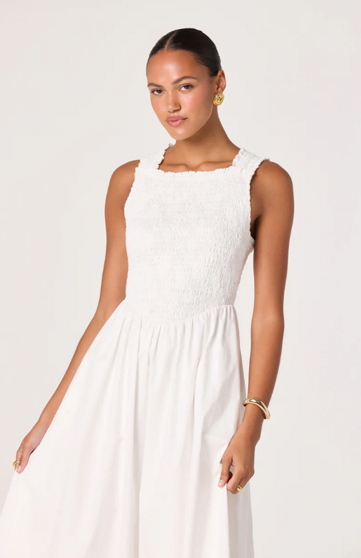 Hollie White Midi Dress Dresses in at Wrapsody