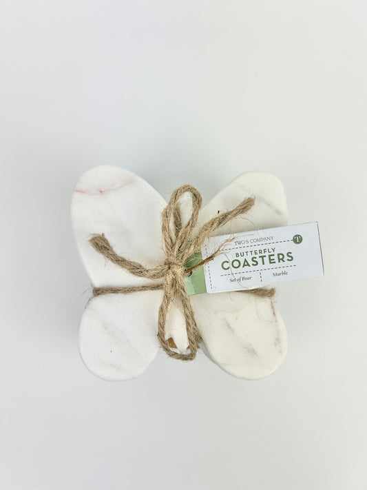 Butterfly Marble Coasters Set of 4