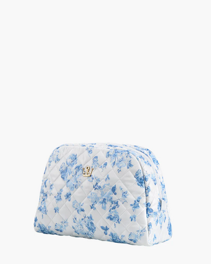 Oliver Thomas KST Cosmetic Medium Denim Floral Travel Accessories in at Wrapsody