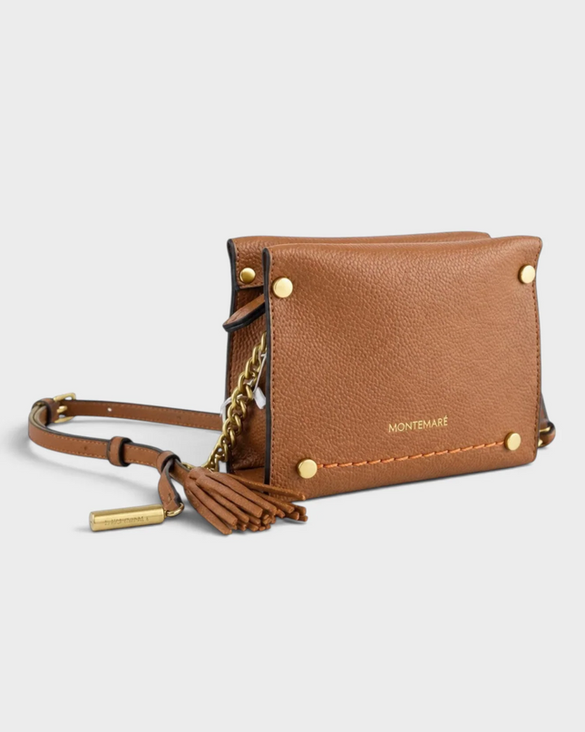 Vienna Mini Crossbody Cognac Handbags in at Wrapsody
