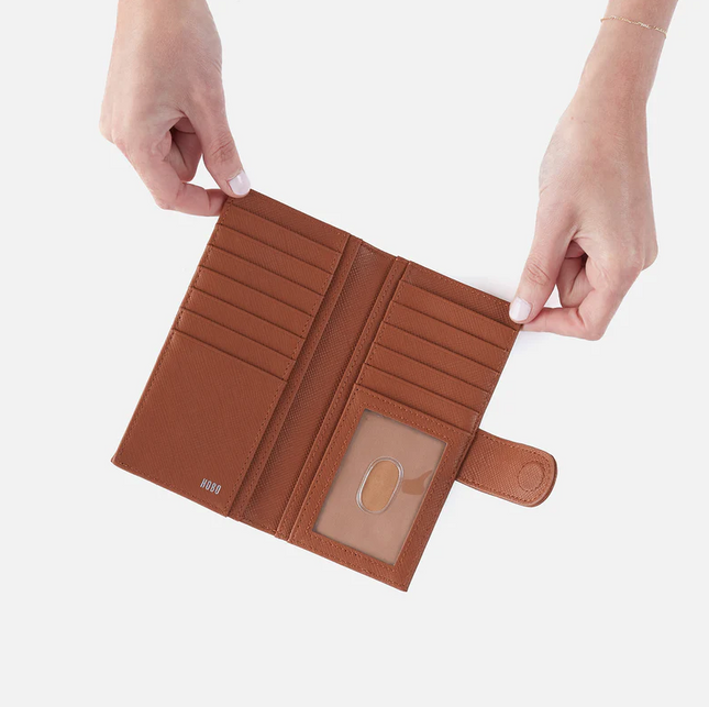 Hobo Essential Bifold Wallet in Lion Saffiano Wallets in  at Wrapsody