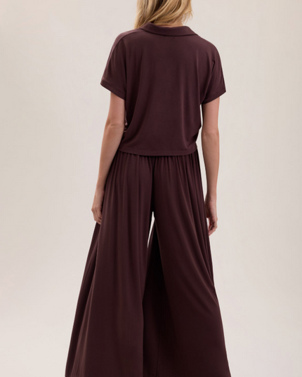Barefoot Dreams PJ Jersey Set - Umber Loungewear in at Wrapsody