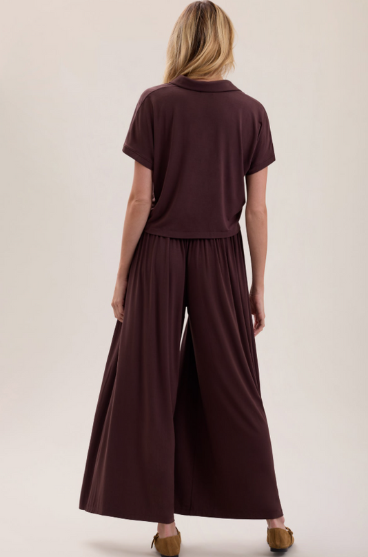 Barefoot Dreams PJ Jersey Set - Umber Loungewear in at Wrapsody
