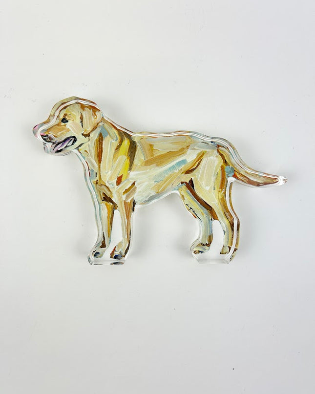 Yellow Lab Acrylic Block Home Decor in  at Wrapsody