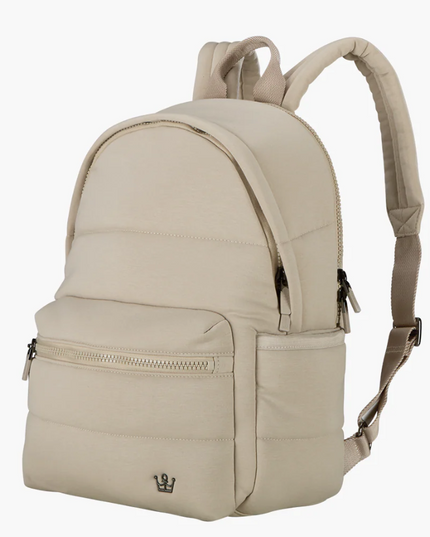 Oliver Thomas Cuddle Knit Laptop Backpack Taupe Heater Backpacks in at Wrapsody