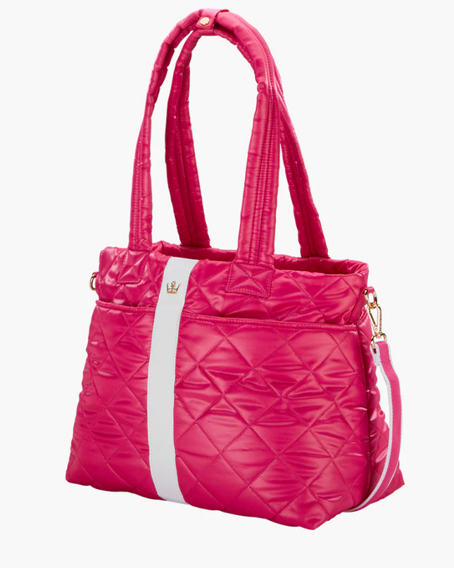 Oliver Thomas Wanderlust Tote Bright Rose Pink/White Stripe