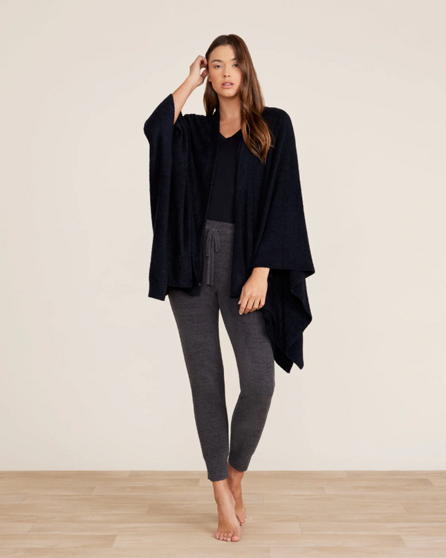 Barefoot Dreams Weekend Wrap - Black Loungewear in  at Wrapsody