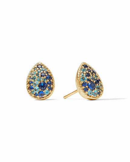 Julie Vos Luna Teardrop Ombre Blue Studs Earrings in  at Wrapsody