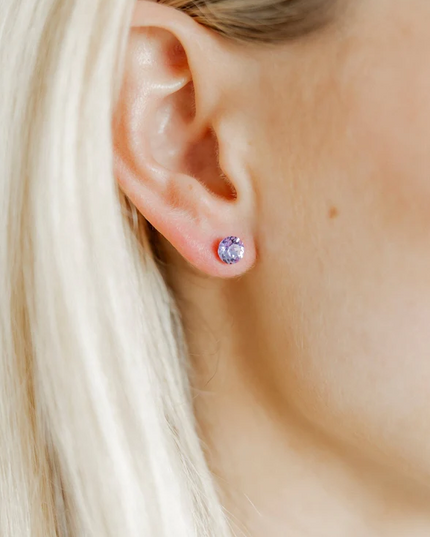 Lux Zuri Lilac Stud Earrings