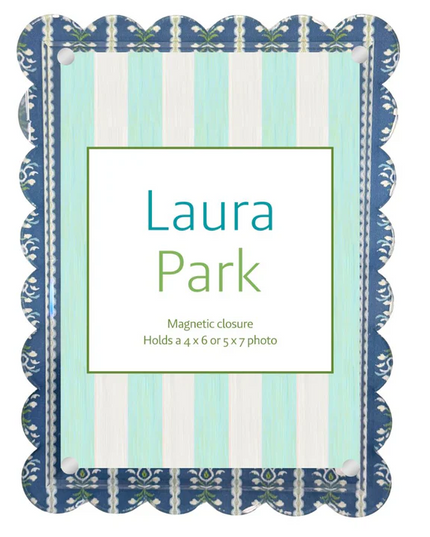 Laura Park Rosemary Stripe Indigo 5x7 Acrylic Frame