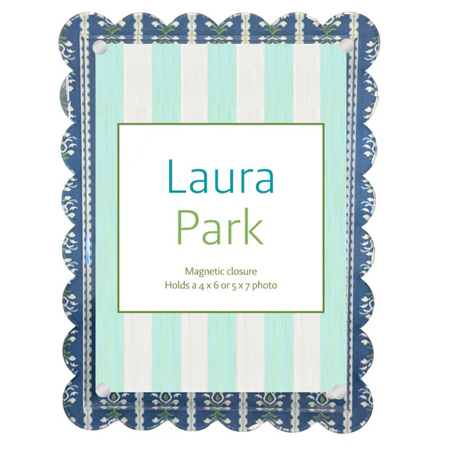 Laura Park Rosemary Stripe Indigo 5x7 Acrylic Frame