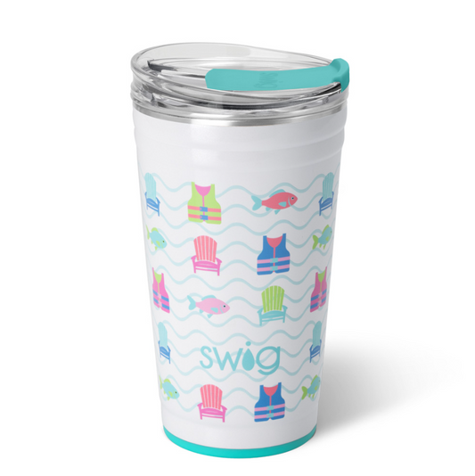 Swig Party Cup 24oz Lake Girl Drinkware in  at Wrapsody