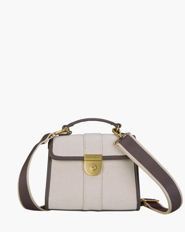 Oliver Thomas Mini Satchel Natural Canvas Handbags in at Wrapsody