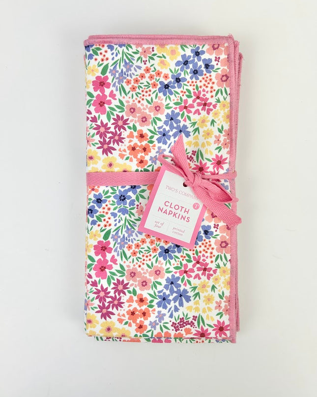 Floral Napkins Set of 4 Napkins in  at Wrapsody