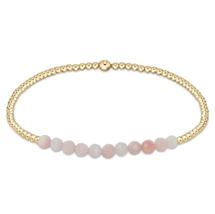 Enewton Bliss 2mm Gold Bracelet Bracelets in Pink Opal at Wrapsody