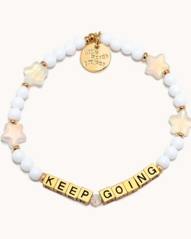 Little Word Project Keep Going Gold Bracelet S/M Bracelets in  at Wrapsody