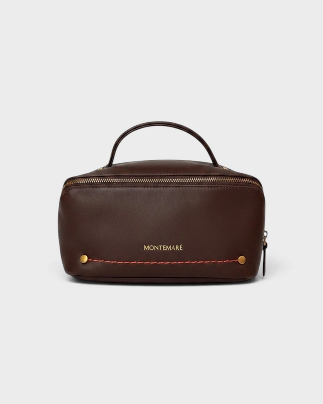 Roma Foldout Toiletry Case Brown Travel Accessories in at Wrapsody