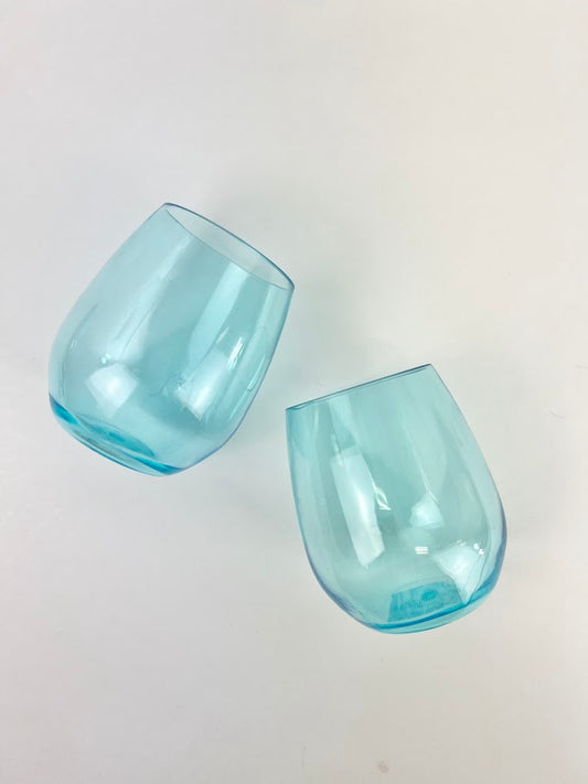 Shatterproof Stemless Wineglass Blue
