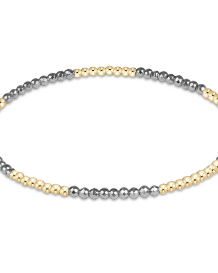 Enewton Blissful 2mm Bracelet Faceted Silver Hematite