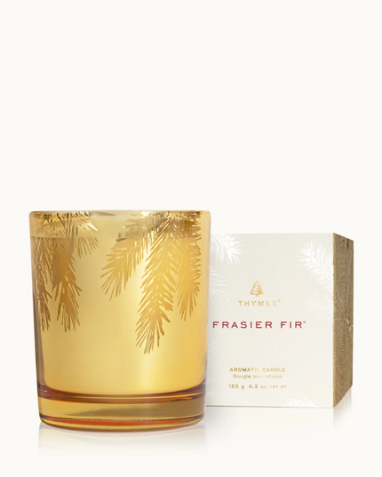 Frasier Fir 6.5oz Gold Gilded Candle Candles in  at Wrapsody