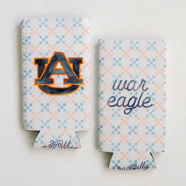 Auburn Skinny Can Koozie Drinkware in at Wrapsody
