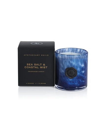 Opal Glass Seas Salt & Coastal Mist Mini Box Candle Candles in at Wrapsody