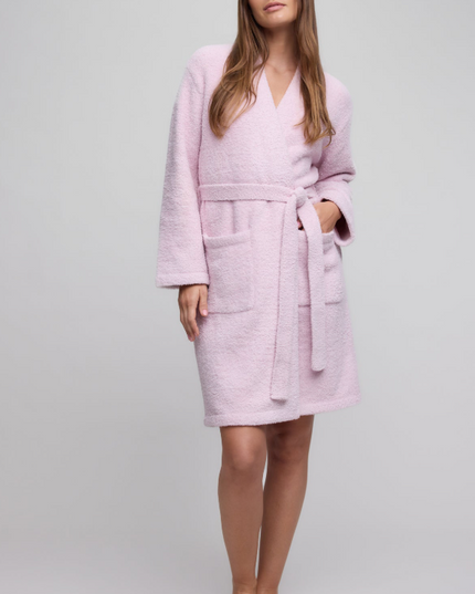 Barefoot Dreams CozyChic Solid Robe - Petal Loungewear in S/M at Wrapsody