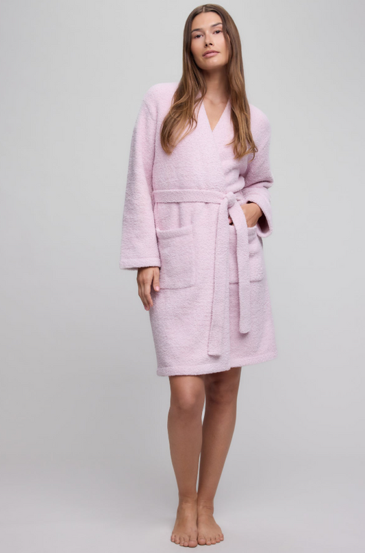 Barefoot Dreams CozyChic Solid Robe - Petal Loungewear in S/M at Wrapsody