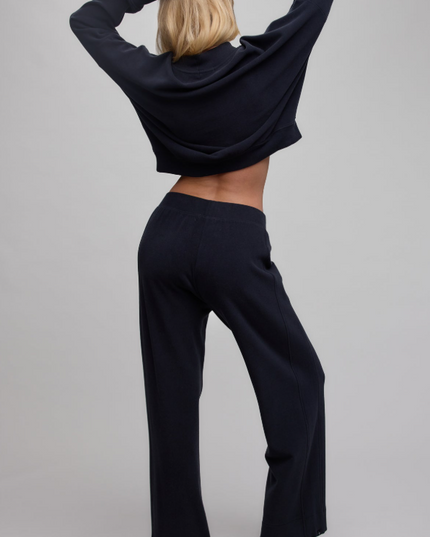 Barefoot Dreams Brushed Fleece Pants - Black Loungewear in at Wrapsody